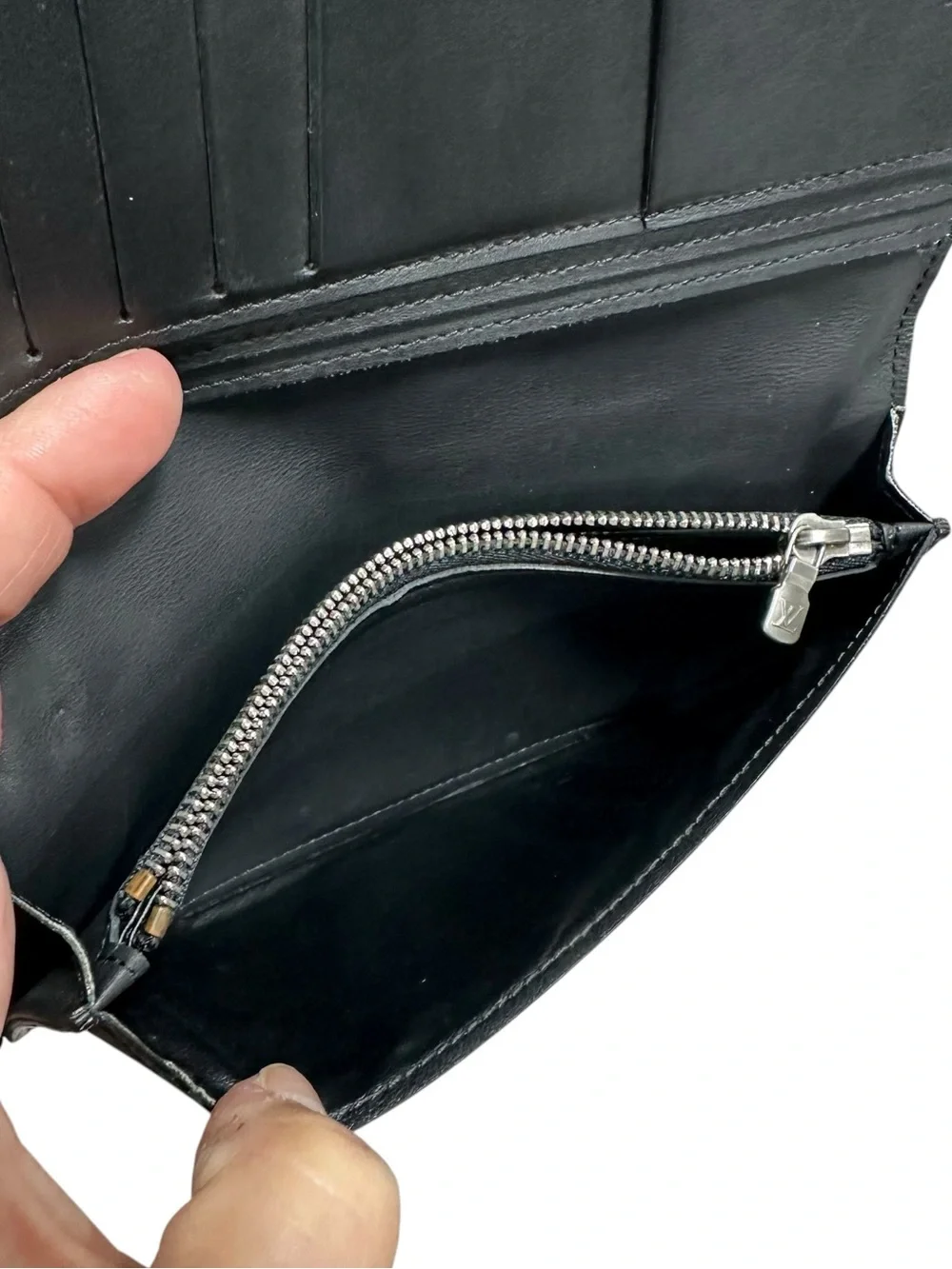 Louis Vuitton Black Damier Infini Leather Embossed Brazza Wallet